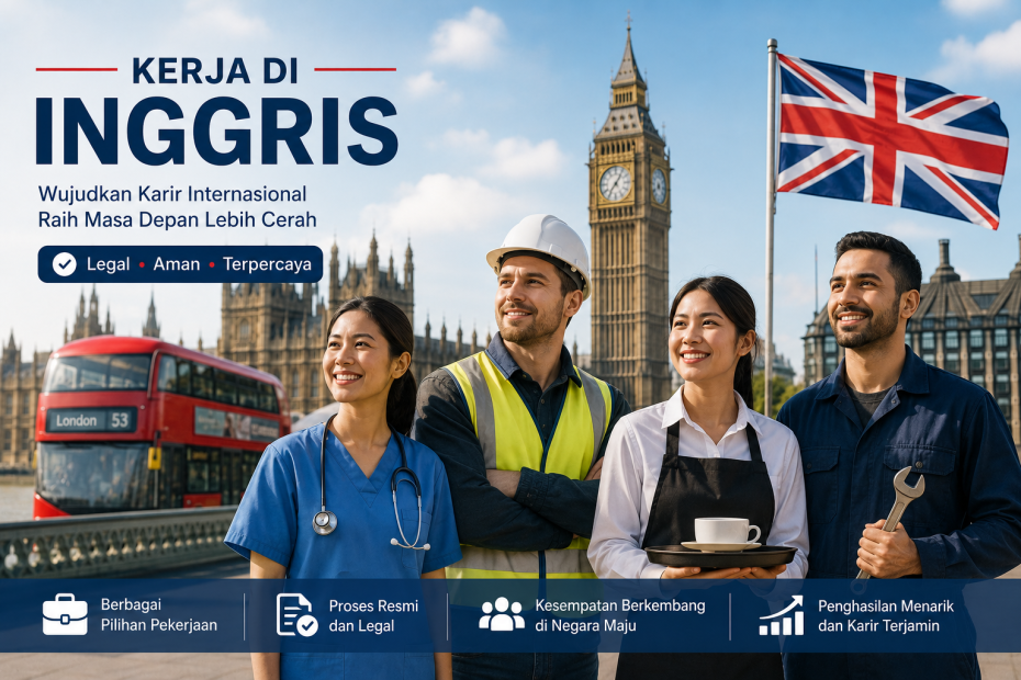 Kerja di Inggris Lowongan, Syarat & Visa